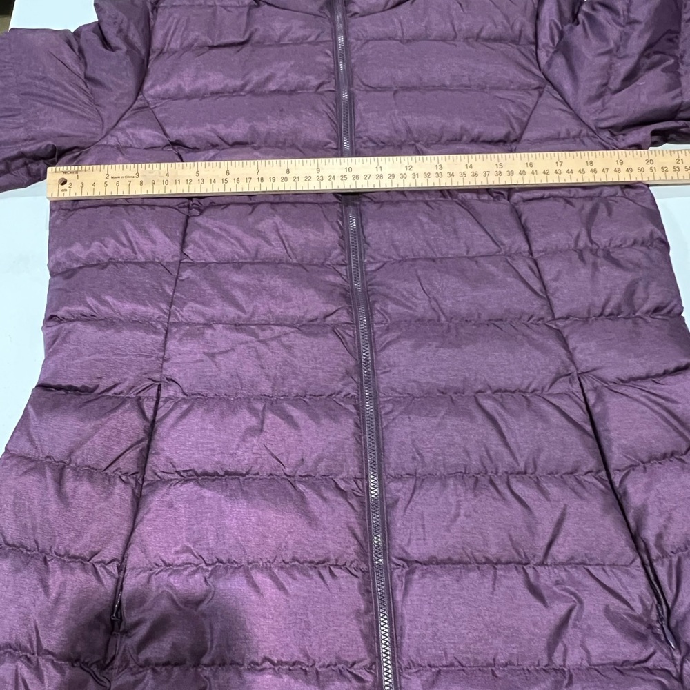 Eddie Bauer EB650 Down Filled Purple
Hooded Long Packable Puffer Coat  M - Picture 10 of 13